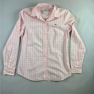 Vineyard Vines Light Pink Gingham Button-Up Shirt
